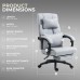 DOWINX Leather Office Chair, Ergonomic PU Gaming Computer Chair with Footrest, Lumbar Support, Swivel Wheels for Home, Office - LS-6653P